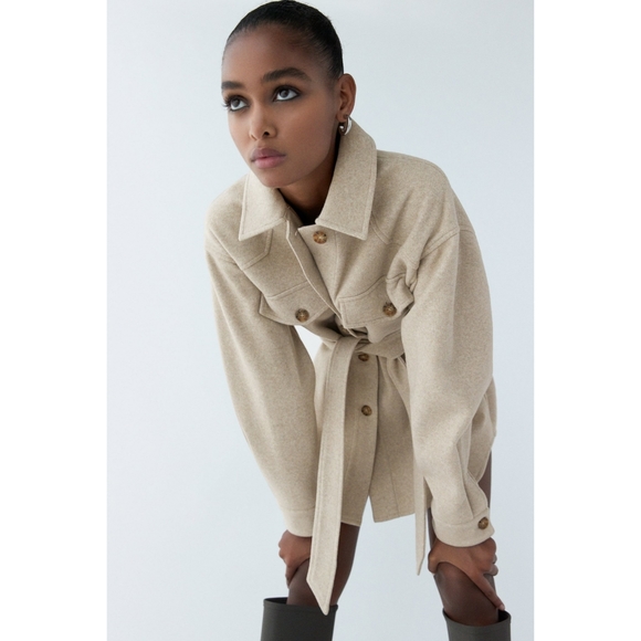 Zara belted shirt jacket - Picture 14 of 17